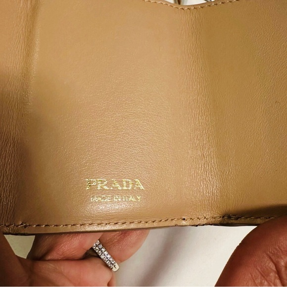 Prada Tan Micro wallet with gold hardware - Picture 8 of 8